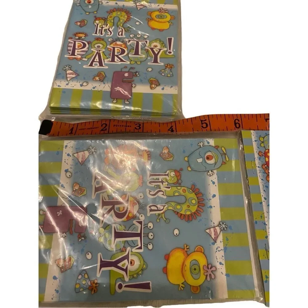 Lot Of 2 8pc Monster Party Invitations Supplies Kids